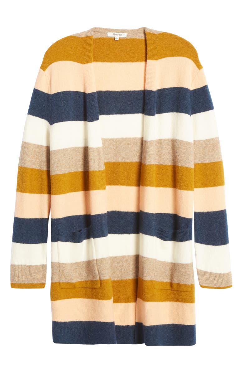 Madewell Kent Stripe Cardigan, Alternate, color, 