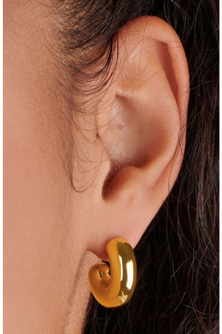 Naomi Chunky Hoop Earrings, Alternate, color, Gold