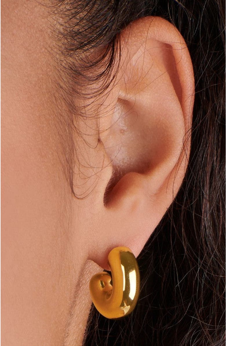 Little Sky Stone Naomi Chunky Hoop Earrings, Alternate, color, Gold