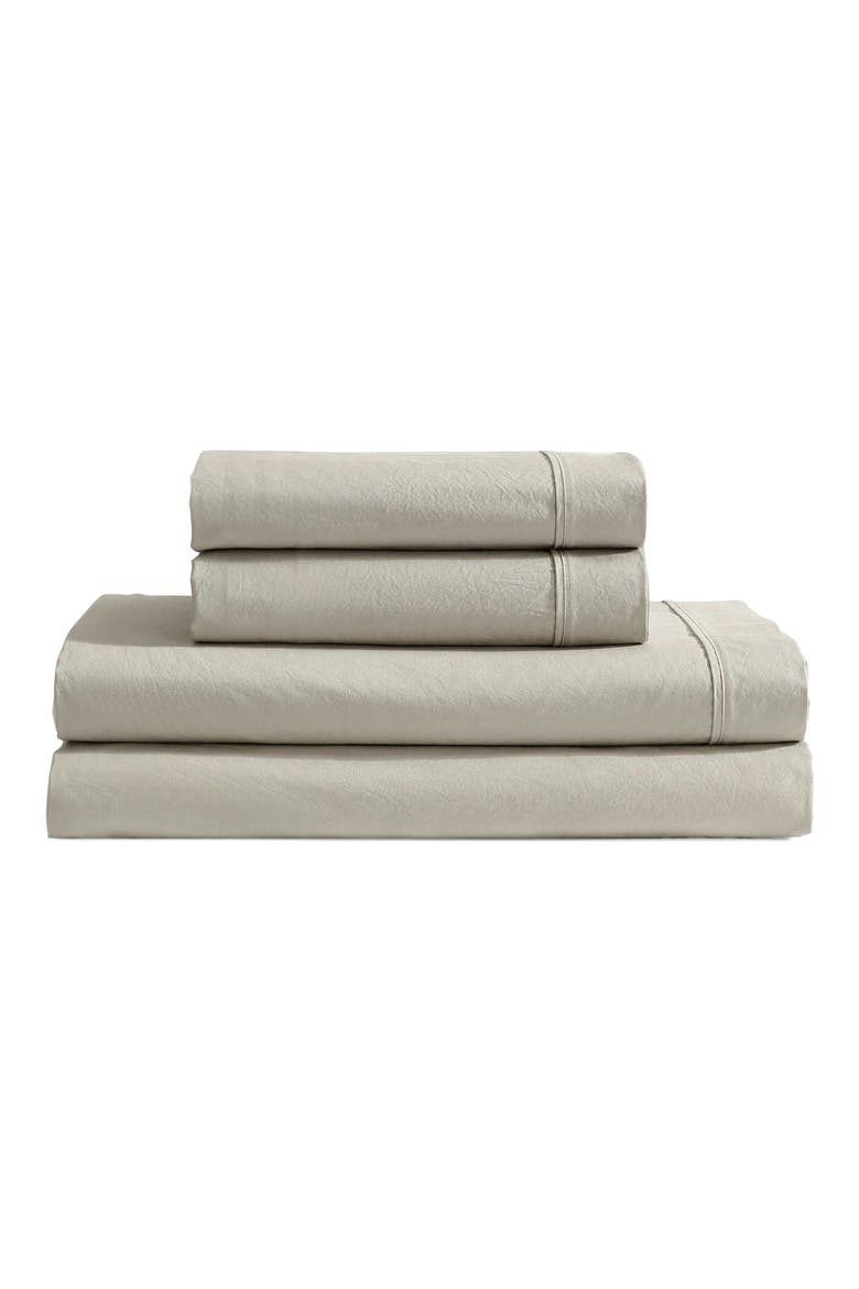 200 Thread Count Cotton Percale Sheet Set, Main, color, ABSINTHE GREEN