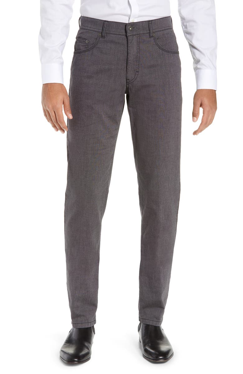 Brax Two-Tone Straight Leg Stretch Five-Pocket Pants, Main, color, 