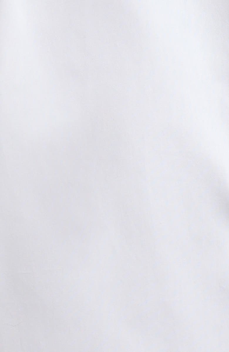 BOSS Kidswear Kids' Solid Short Sleeve Cotton Button-Up Shirt, Alternate, color, White