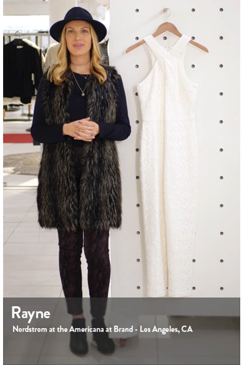 Cayden Cross Neck Lace Jumpsuit video