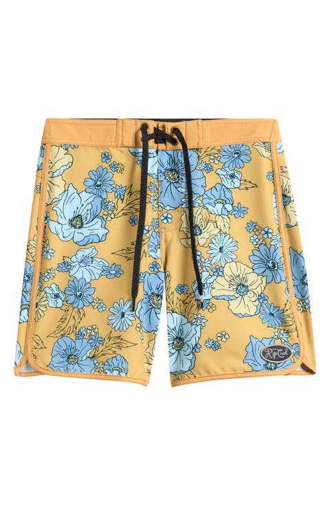 Kids' Pacific Floral Print Swim Trunks (Big Kid)