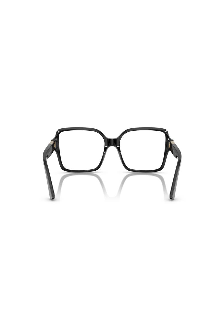 54mm Square optical glasses, Alternate, color, Black