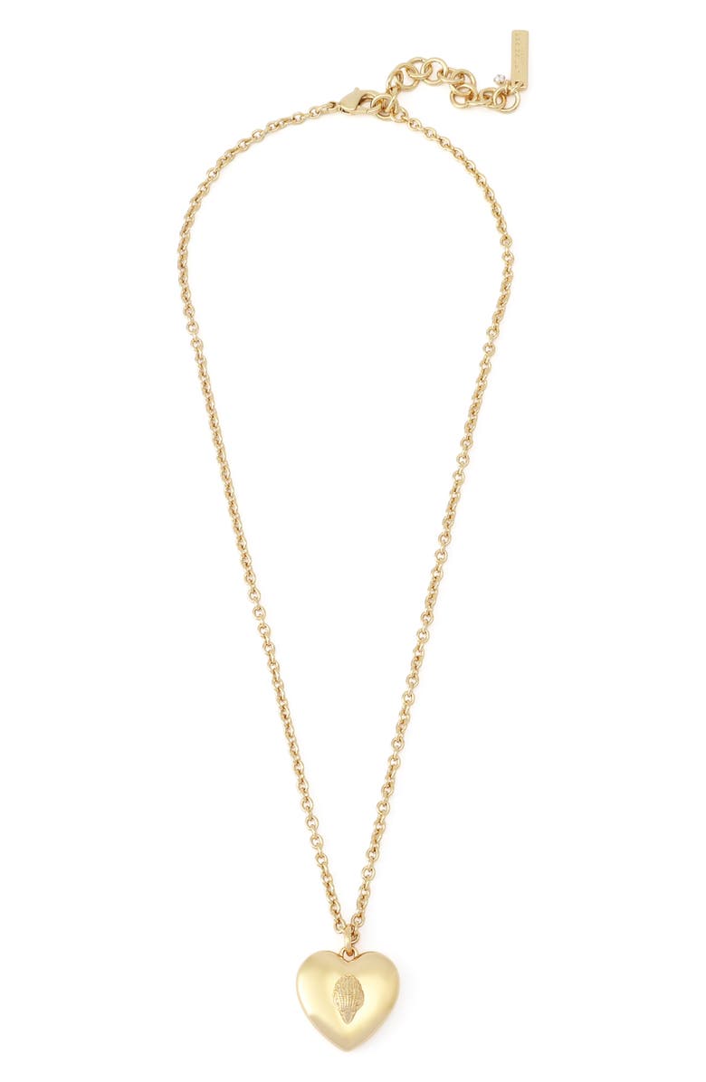 Kurt Geiger London Eagle Heart Pendant Necklace, Alternate, color, Gold/ Blue