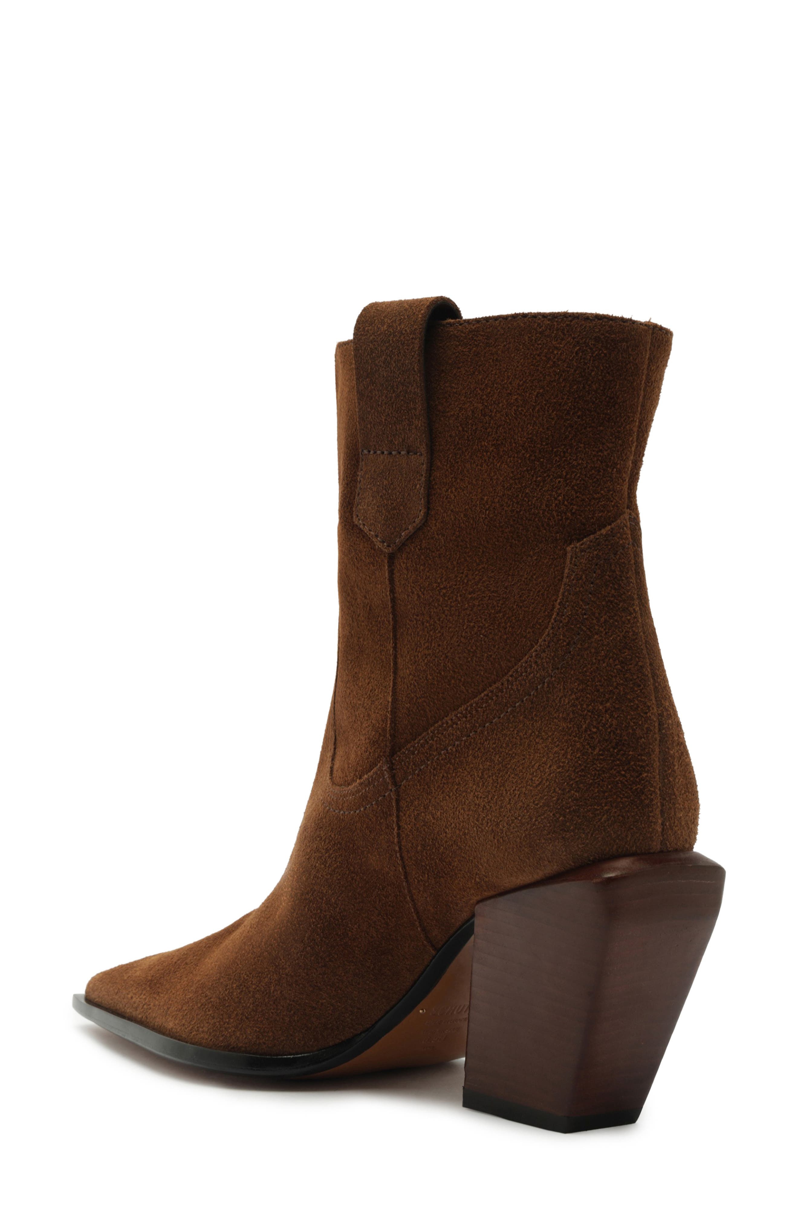 Schutz Memphis Western Boot, Alternate, color, Pecan Brown