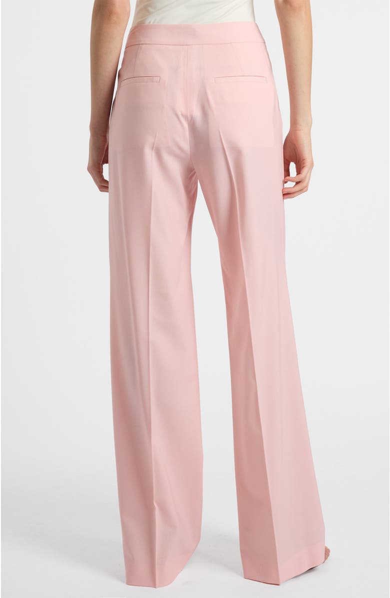 Santorelli Camila Wide Leg Pants in Tropical Wool Stretch, Alternate, color, Candy Pink