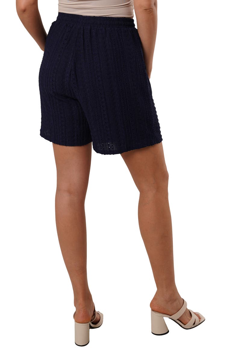 Eyelet Shorts, Alternate, color, NAVY