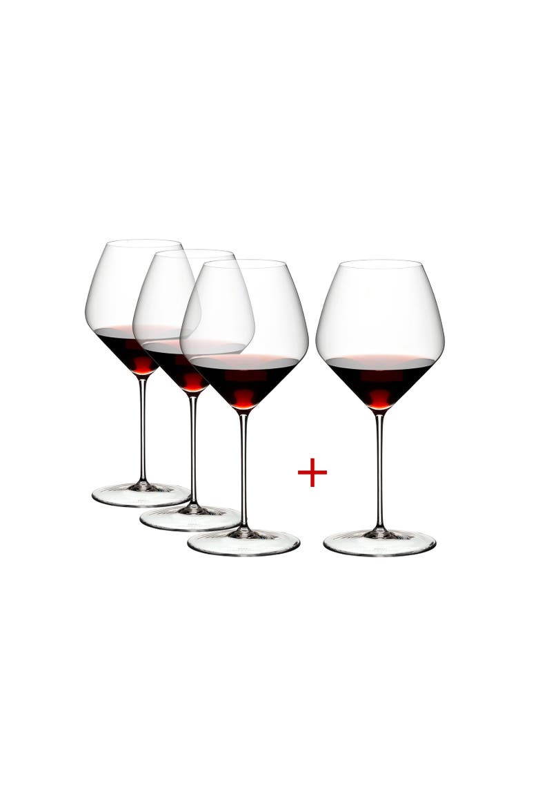 Veloce Old World Pinot Noir Wine Glass, Set of 4, Main, color, Clear