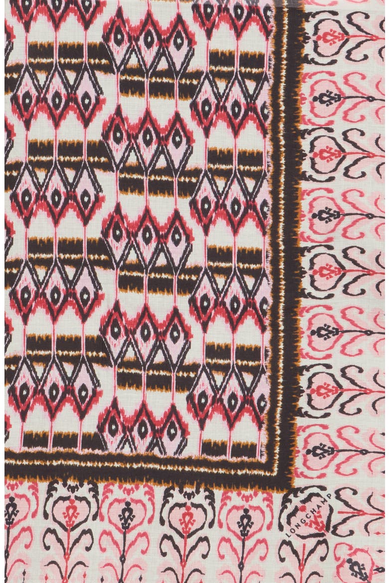 Ikat Print Scarf, Alternate, color, IVORY