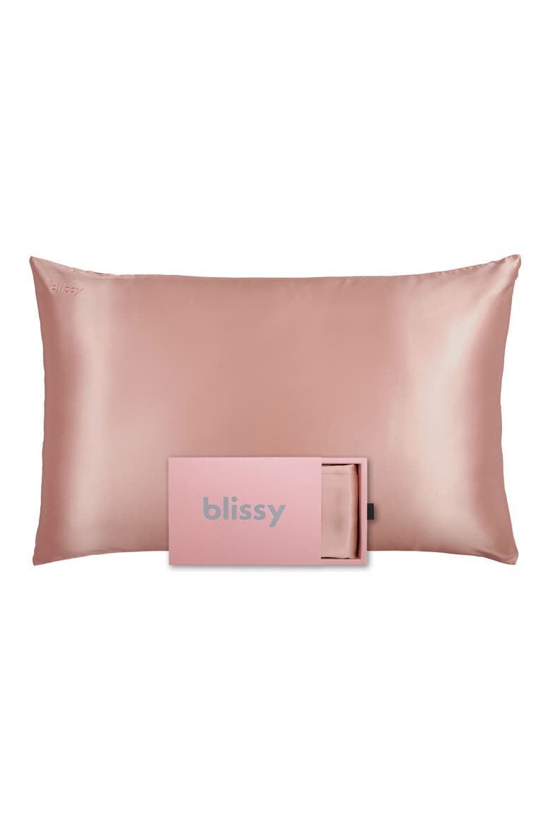 Mulberry Silk Pillowcase, Main, color, ROSE GOLD