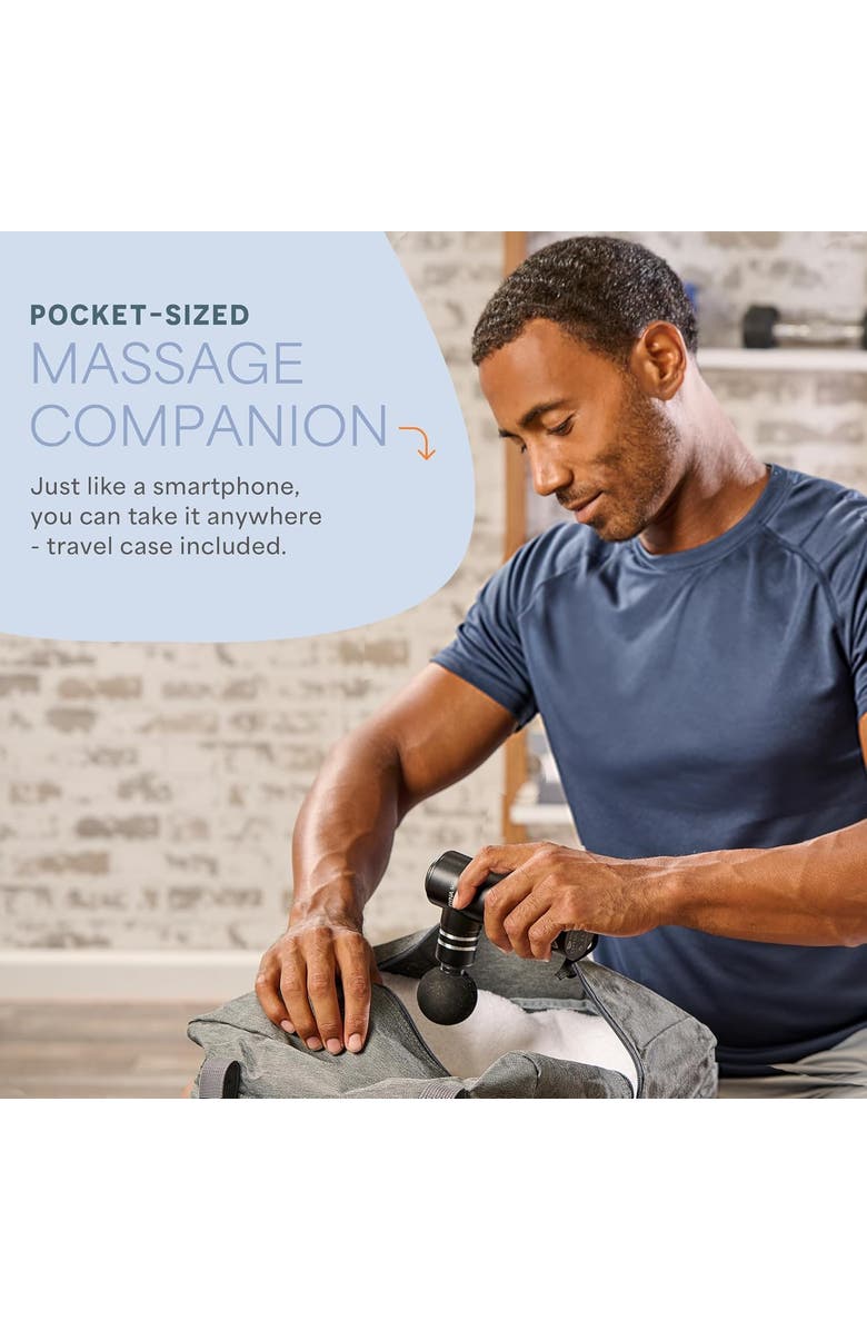 Lifepro DynaMini Percussion Massage Gun Deep Tissue Portable Handheld Massager Gun, Alternate, color, Black