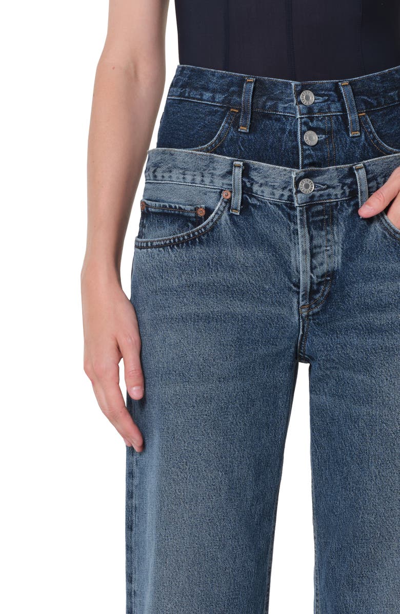 AGOLDE Elson Double Waist Jeans, Alternate, color, Pendulum/ Portrait