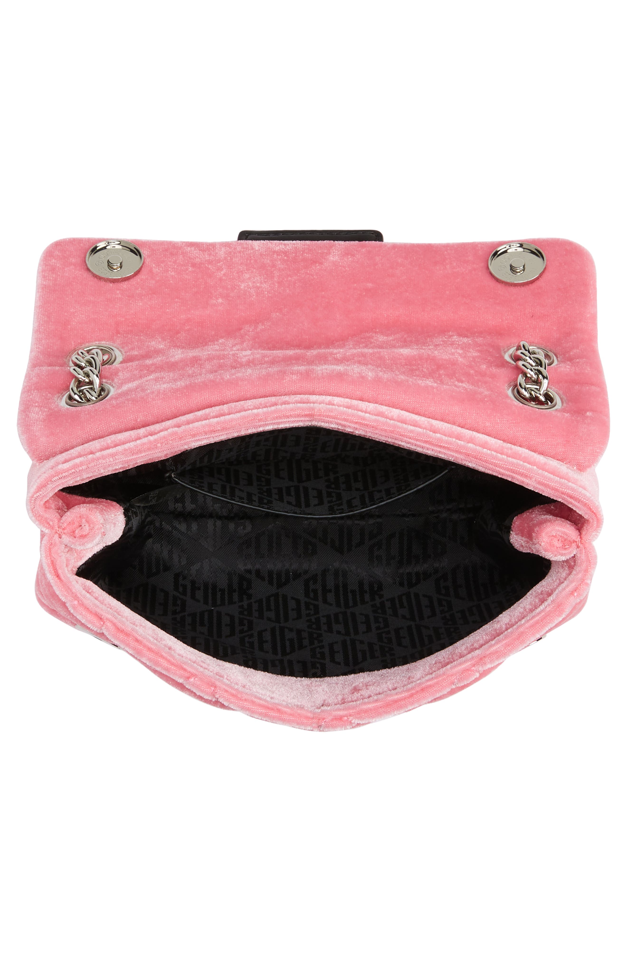 Kurt Geiger London Mini Kensington Quilted Velvet Crossbody Bag, Alternate, color, 