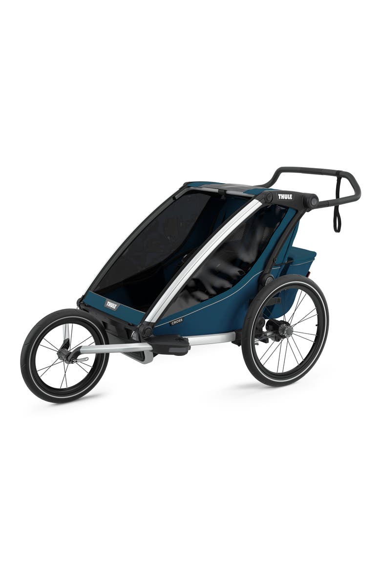 Chariot Cross 2 Multisport Double Cycle Trailer/Stroller, Main, color, MAJOLICA BLUE