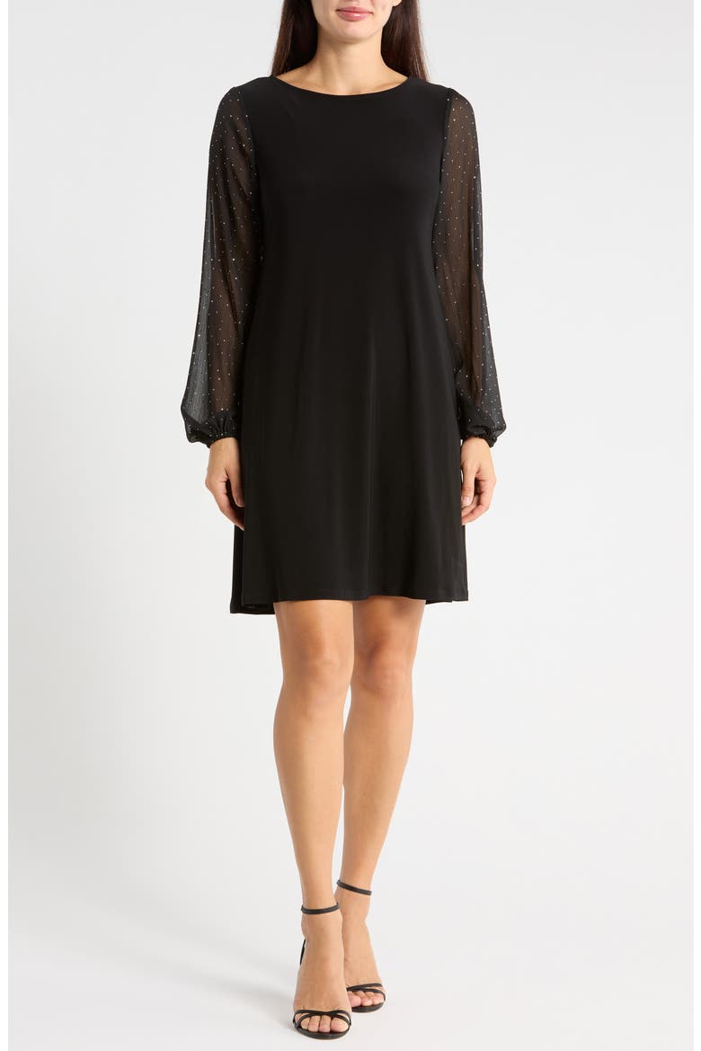 Ity Long Sleeve Dress, Main, color, BLACK
