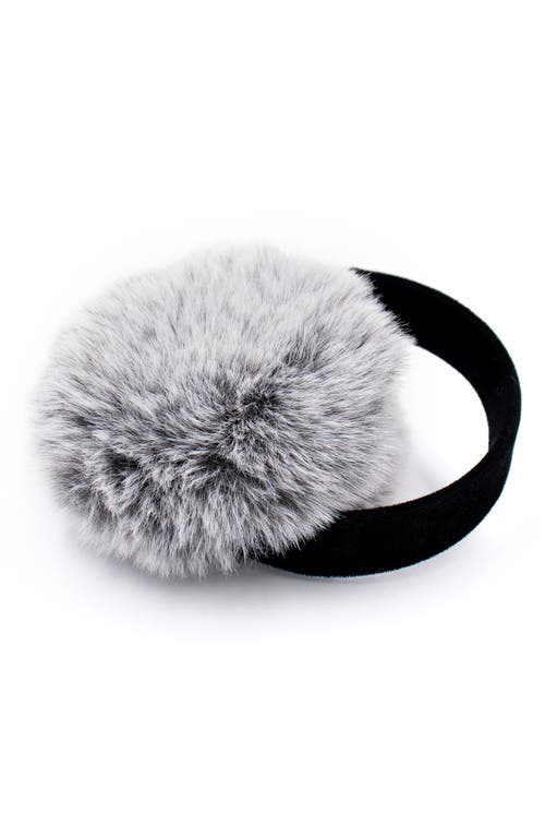 Surell Faux Fur & Velvet Earmuffs In Gray Frost