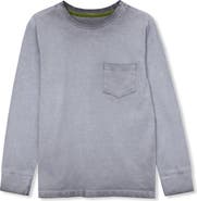 Lands' End Boys Long Sleeve Washed Pocket Shirt