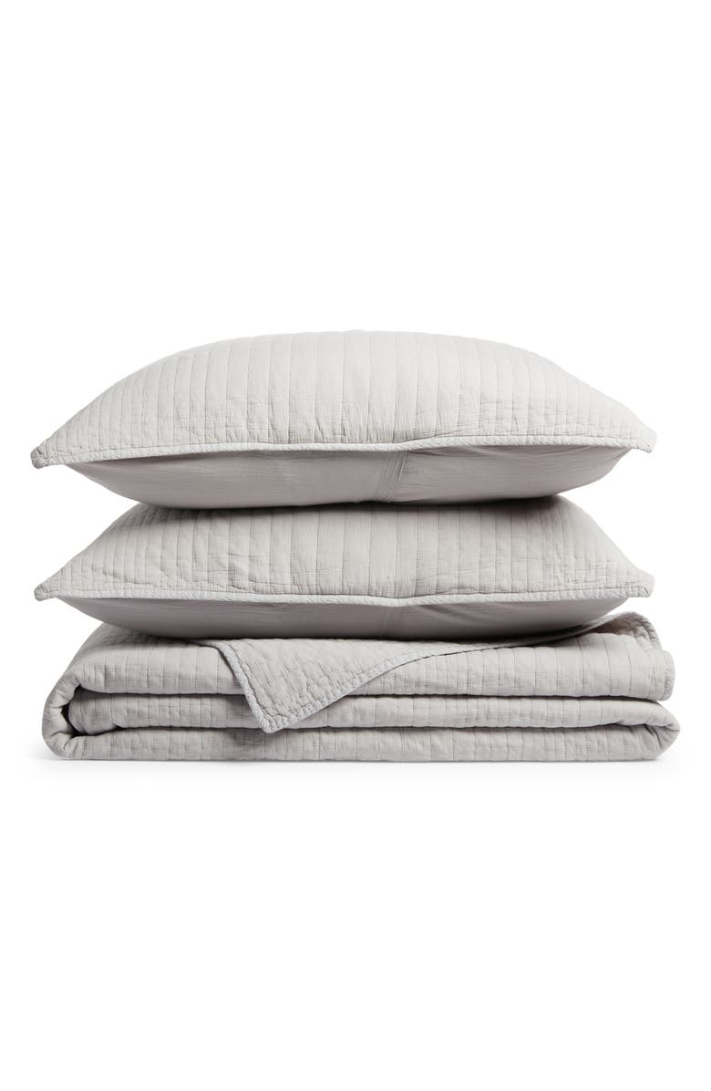 Nordstrom Soft Stripe Cotton Quilt & Shams Set, Main, color, 