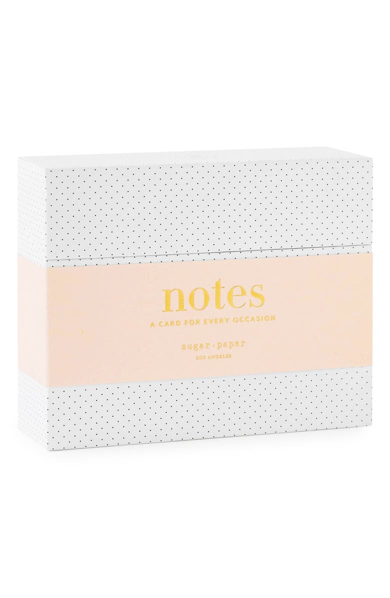 Sugar Paper Cards for Every Occasion Assorted Set of 12 Notecards & Envelopes, Main, color, White