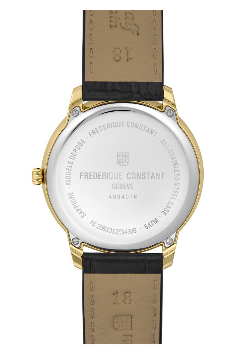 Classic Moonphase Leather Strap Watch, 37mm, Alternate, color, BROWN
