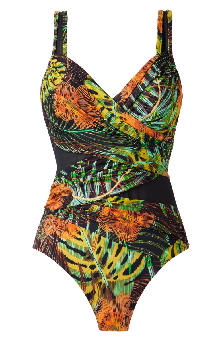 Miraclesuit<sup>®</sup> Sunset Islet Madero Underwire One-Piece Swimsuit, Alternate, color, Black/ Multi