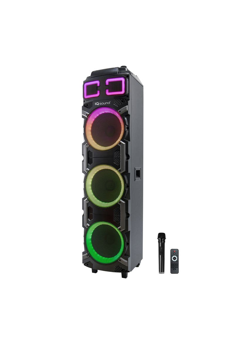 3x 10 Inch Speaker Pro DJ Party Speaker with TWS, Alternate, color, Black