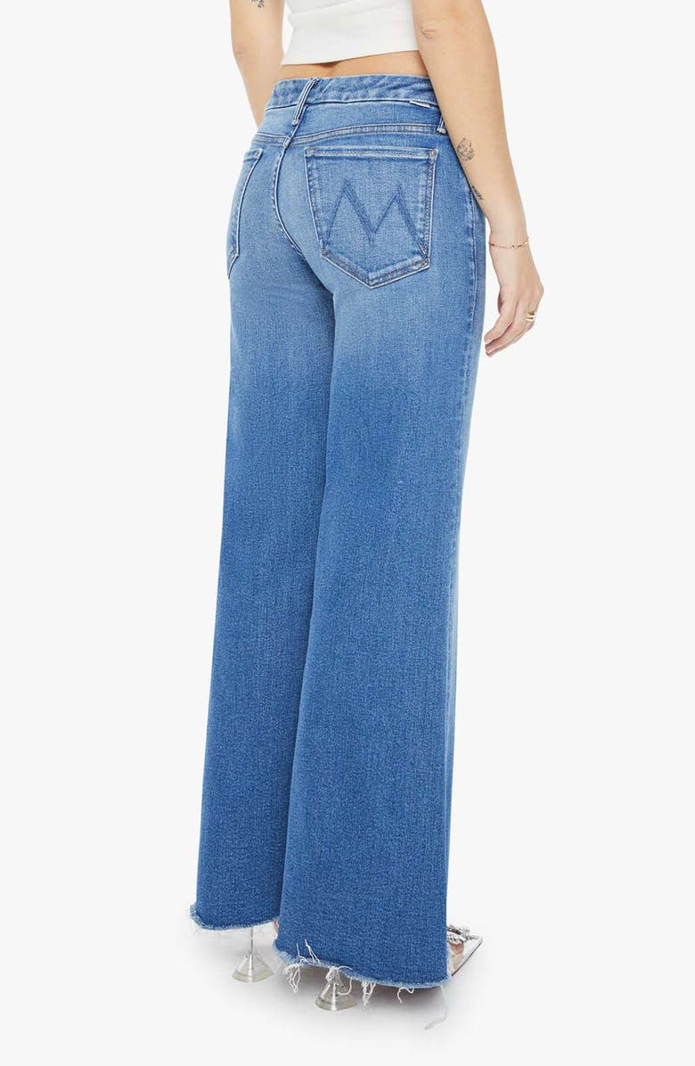 MOTHER Lil' Roller Frayed Wide Leg Jeans, Alternate, color, Work Hard Play Hard