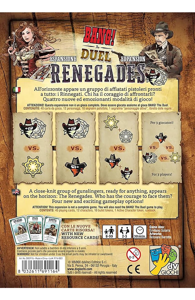 DA VINCI Bang! The Duel Renegades, Game, Kids & Adults, Alternate, color, Multicolored