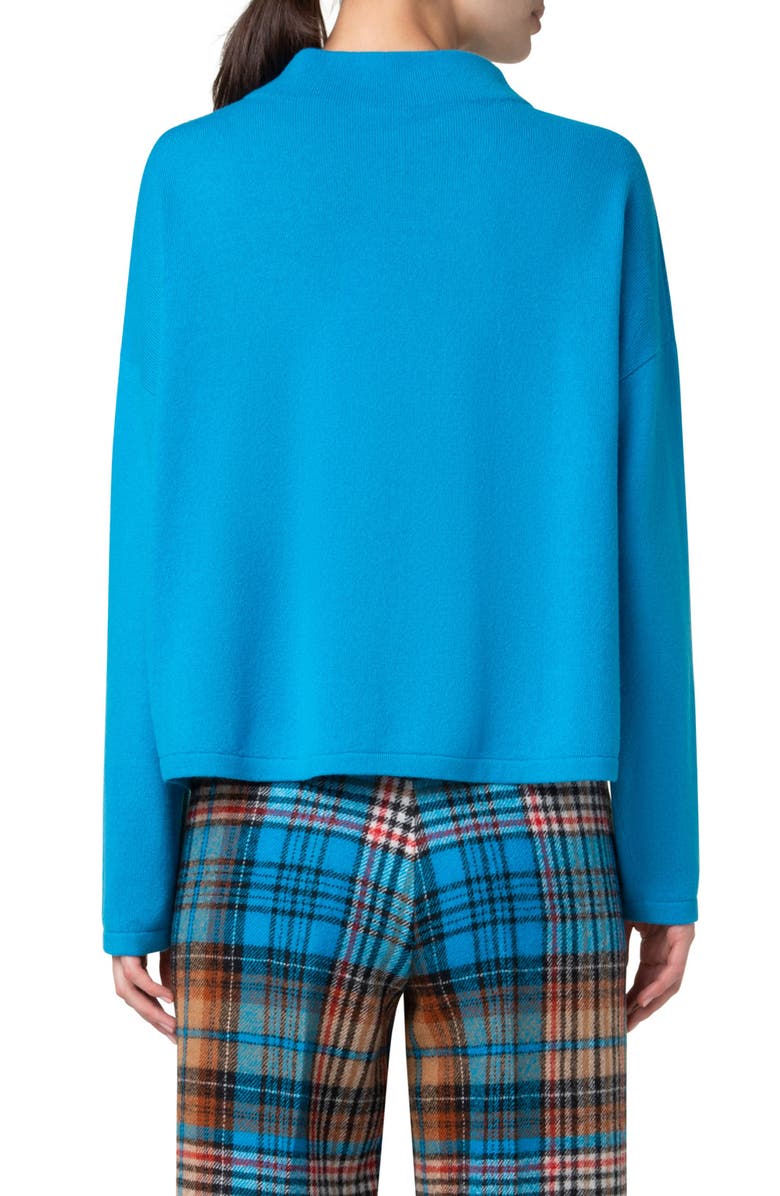 Akris punto Wool & Cashmere Boxy Funnel Neck Sweater, Alternate, color, 
