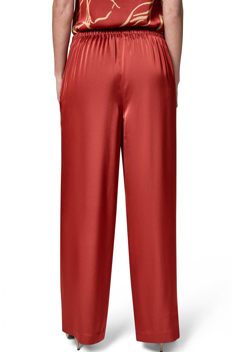 Wide Leg Satin Pants, Alternate, color, SUNBAKED