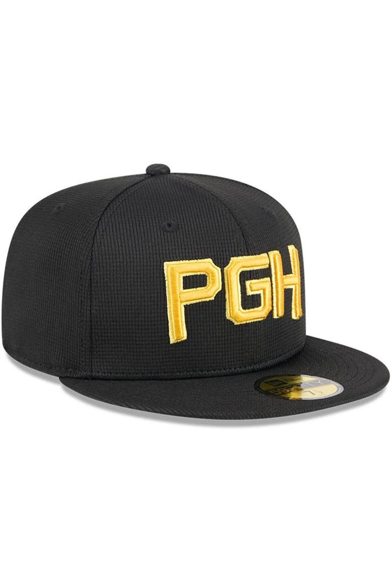 Men's New Era Black Pittsburgh Pirates City Connect Batting Practice 59FIFTY Fitted Hat, Alternate, color, Black