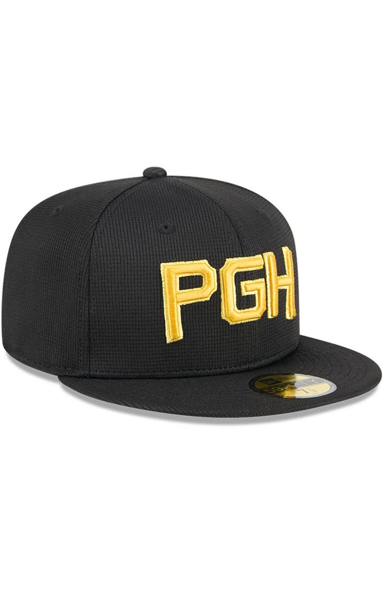 New Era Men's New Era Black Pittsburgh Pirates City Connect Batting Practice 59FIFTY Fitted Hat, Alternate, color, Black
