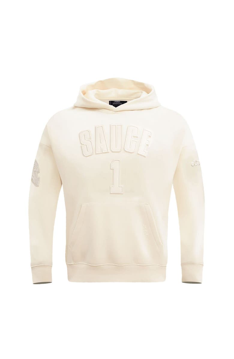 PRO STANDARD Men's Pro Standard Ahmad Sauce Gardner Cream New York Jets Player Name & Number Pullover Hoodie, Alternate, color, Cream
