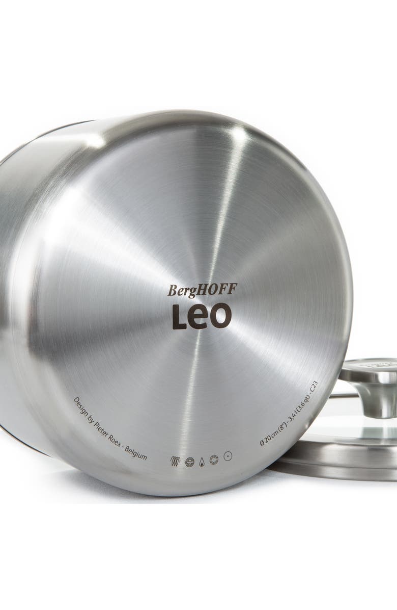 BergHOFF Leo Graphite 3.6-Quart Covered Stockpot, Alternate, color, Grey