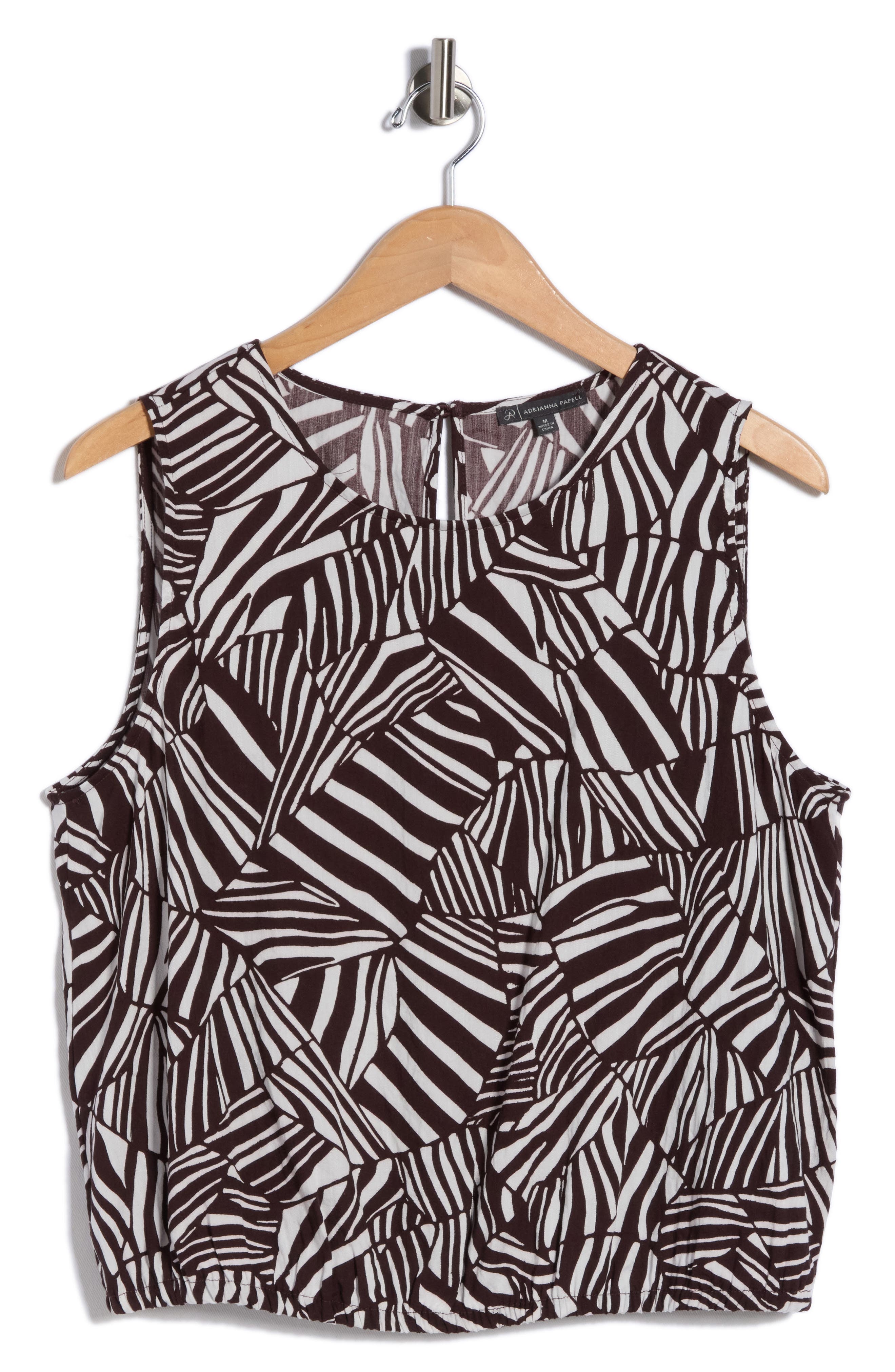 Adrianna Papell Sleeveless Bubble Hem Top