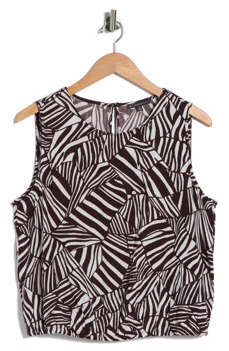 Adrianna Papell Sleeveless Bubble Hem Top