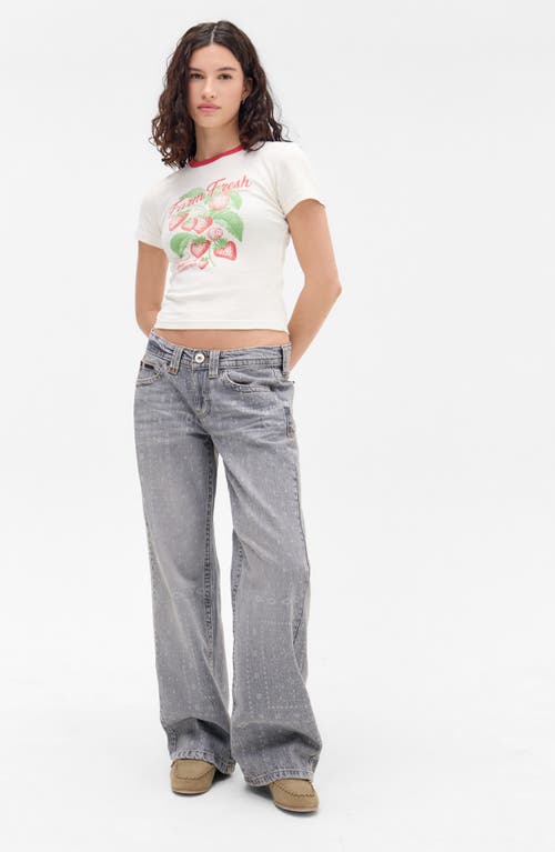 Bdg Urban Outfitters Strawberry Ringer T-shirt In White