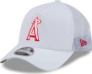 New Era Men's New Era White Los Angeles Angels 2026 Batting Practice Apex 9FORTY Adjustable Trucker Hat