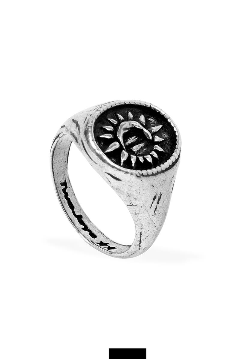 TWOJEYS Men's Midnight Ring, Main, color, Silver
