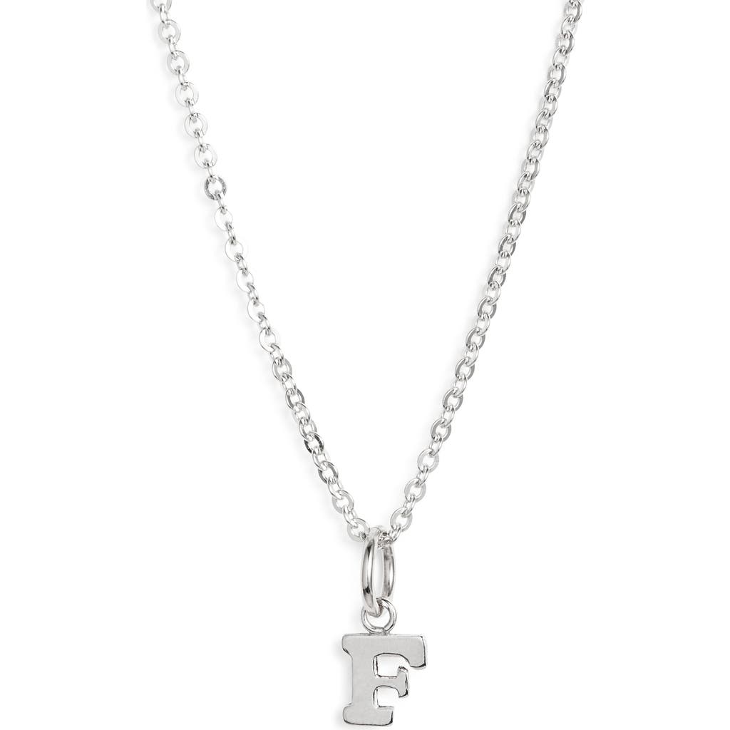 Nashelle Initial Pendant Necklace In Sterling Silver - F