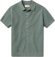 The Normal Brand BreezeKnit Short Sleeve Button-Up Shirt