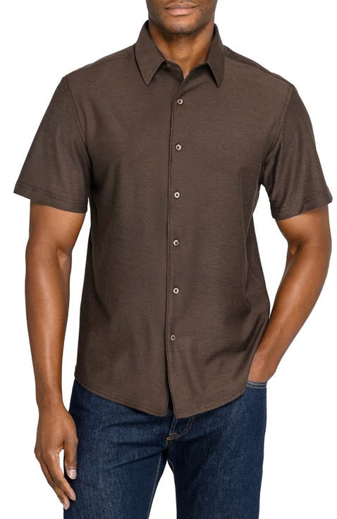 Solid Mapleton Luxe Cross Dyed Short Sleeve Shirt