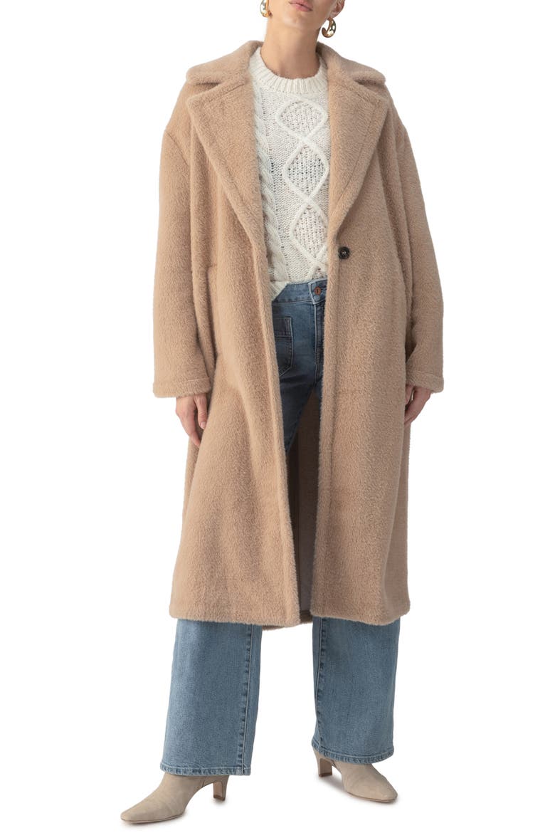 Live-In Faux Fur Coat, Main, color, WARM CAMEL