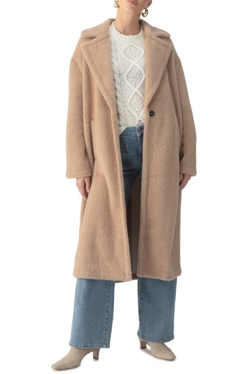 Sanctuary Live-In Faux Fur Coat in Warm Camel 