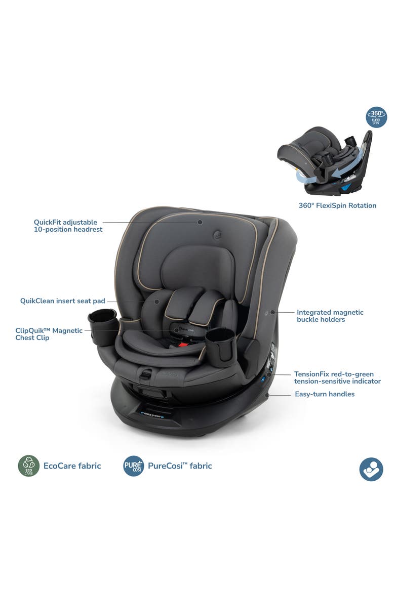 Andi 360° Rotating All-in-One Convertible Car Seat, Alternate, color, ESCARGOT