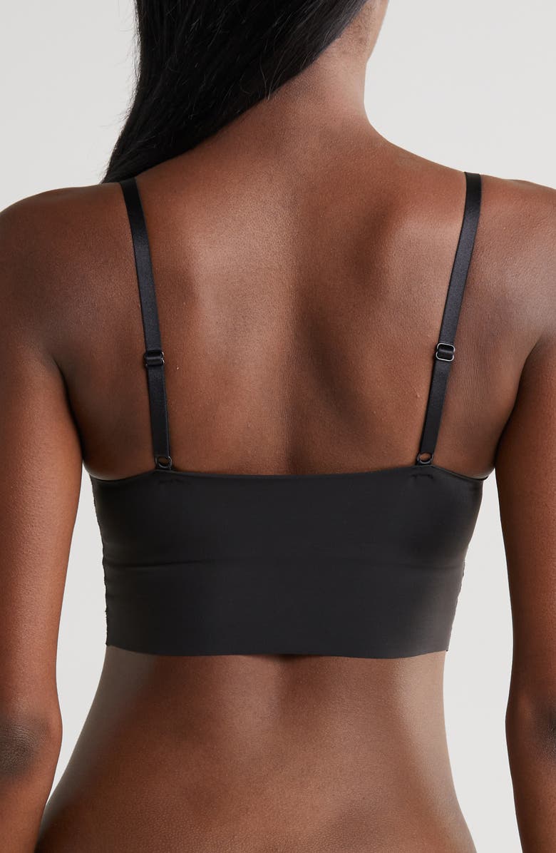 True & Co True Body Boost Longline Bralette, Alternate, color, Black