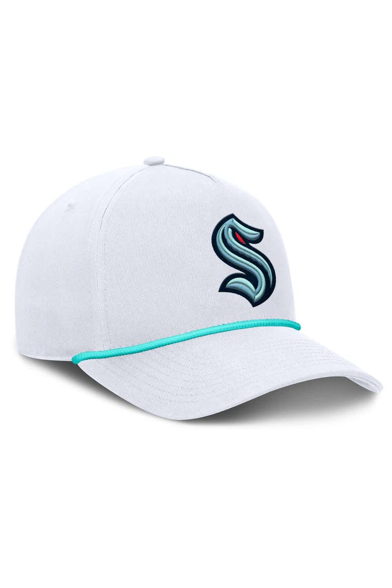 Men's Fanatics White Seattle Kraken Rope A-Frame Adjustable Hat, Alternate, color, White