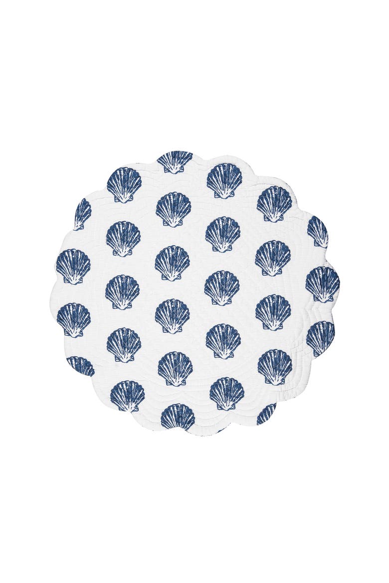 Reef Shores Placemats Set of 6, 17", Alternate, color, Blue